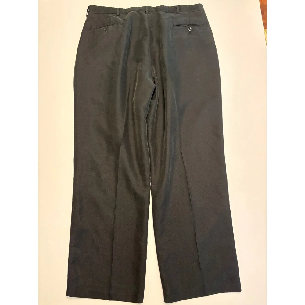 Nike Golf Pleated Trousers Mens 38x30 Black Straight Leg Corduroy Pants Rayon